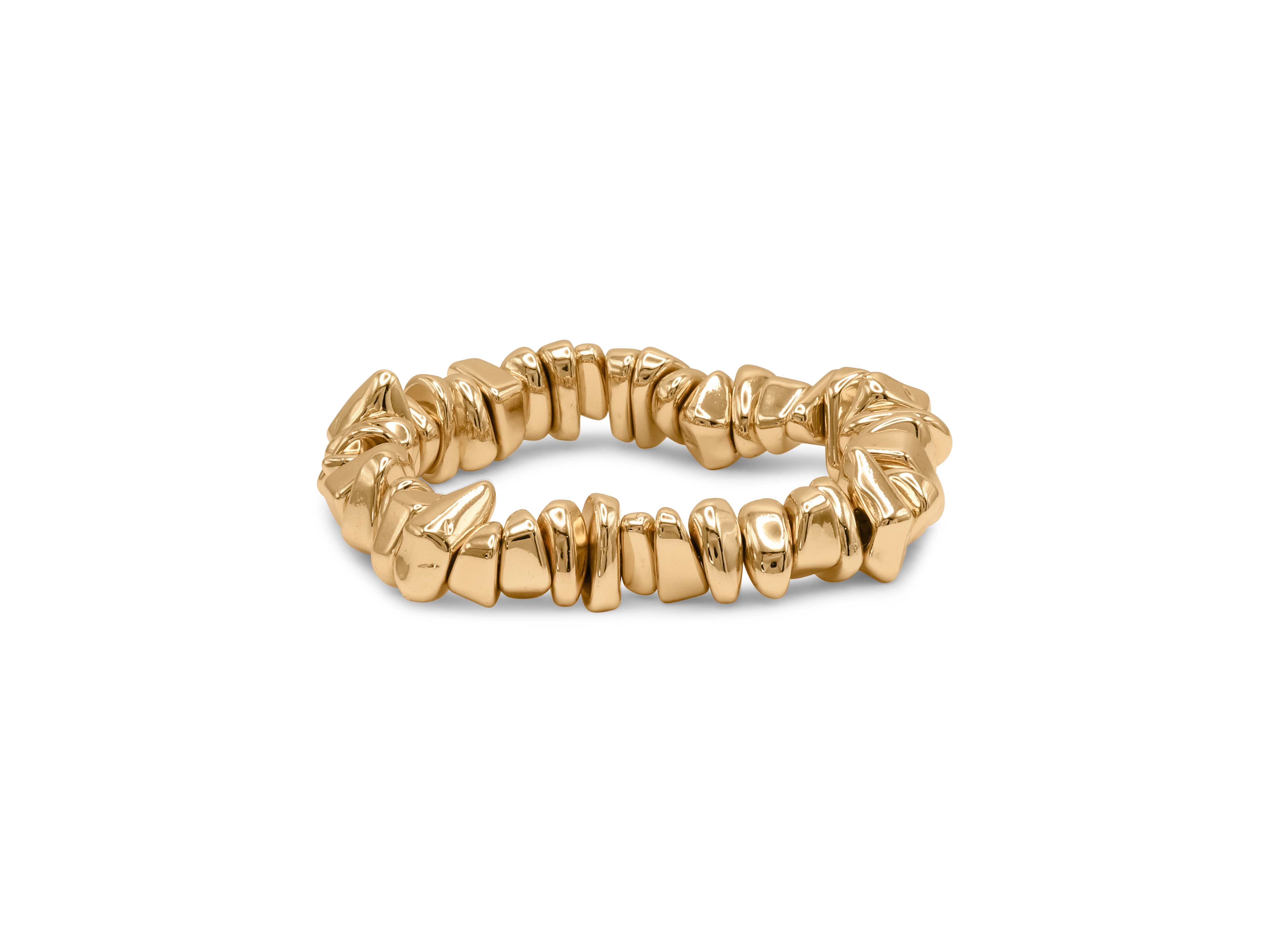 Picture of GOLD FIGUERES ORGANIC BEADS STRETCHED BRACELET