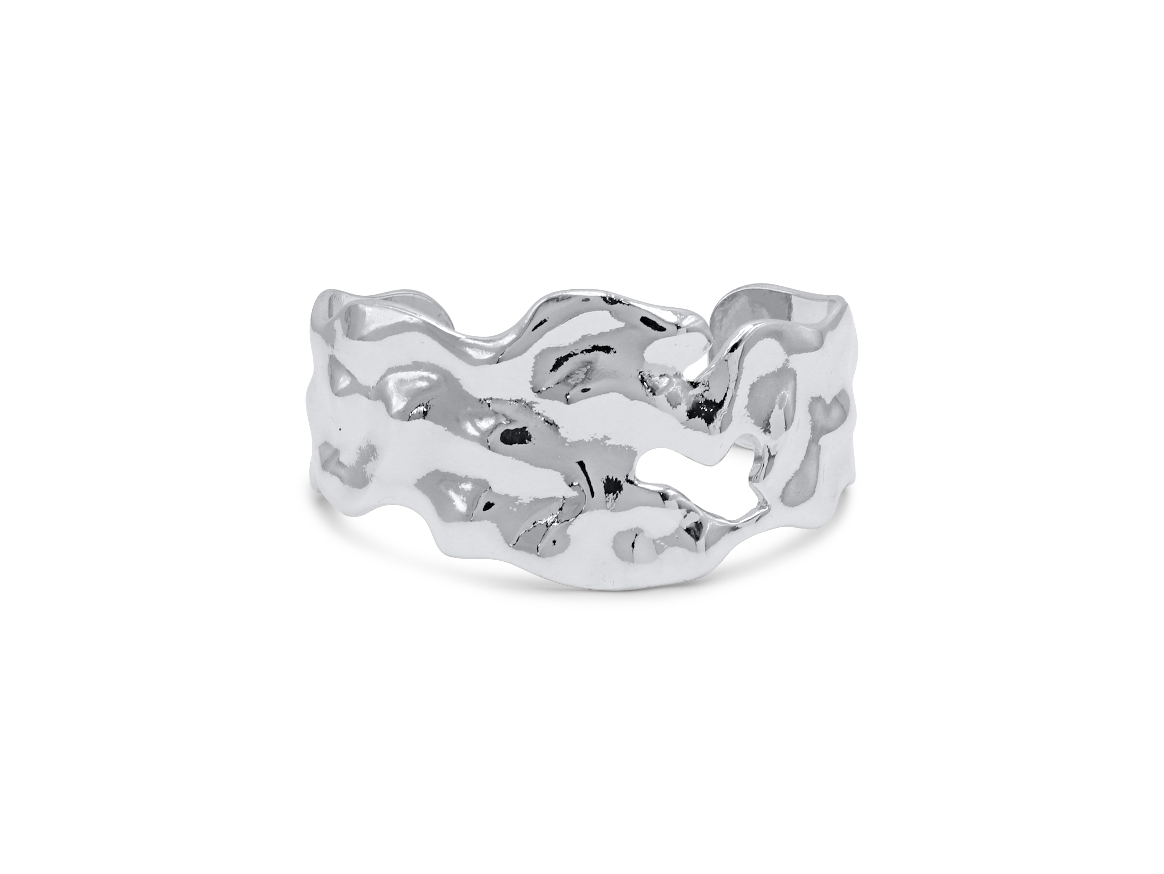 Picture of SILVER CLOTHO ORGANIC SHAPE CUFF BRACELET