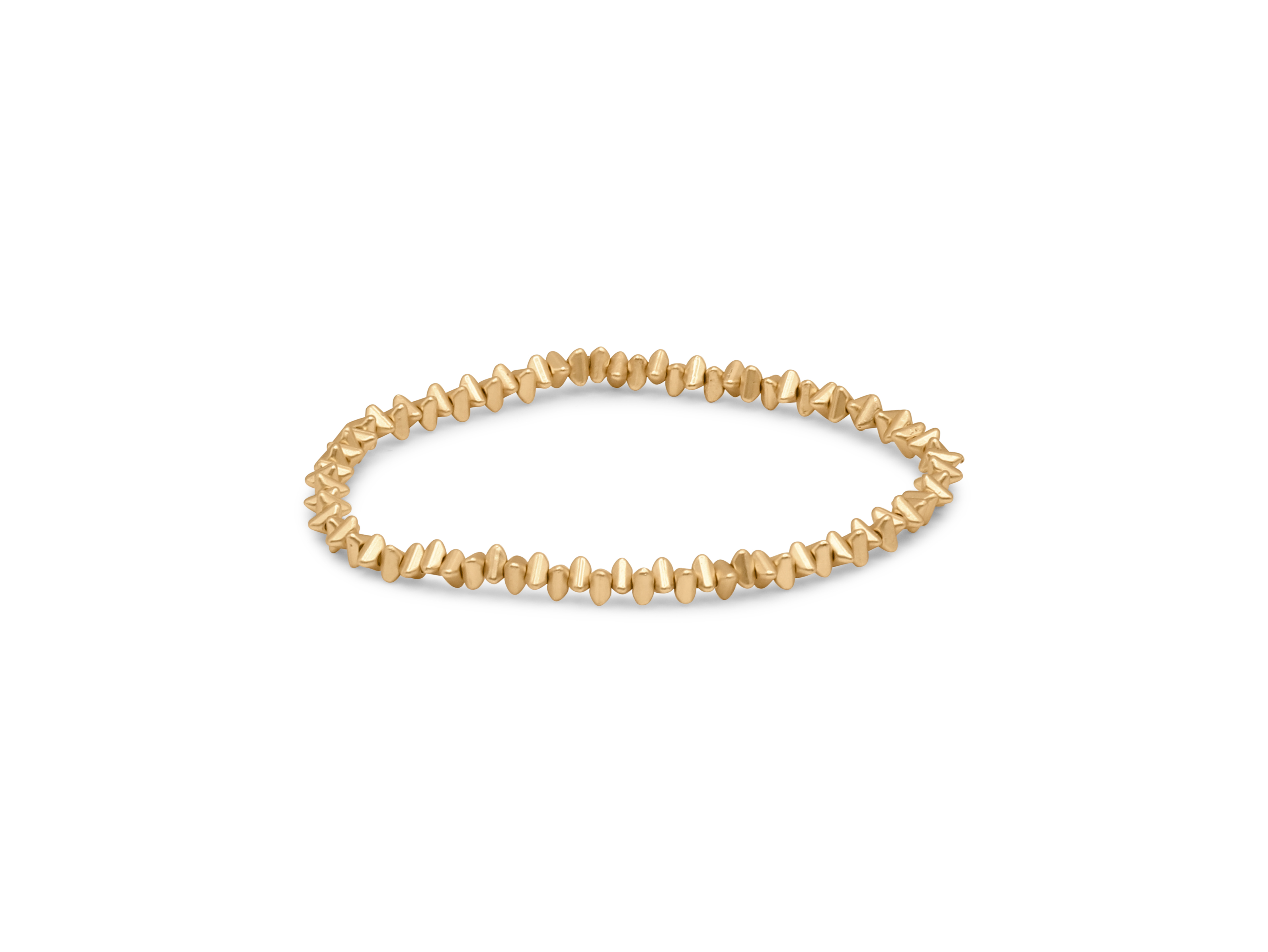 Picture of GOLD CAMELIA STRETCHED METAL BEADED BRACELET