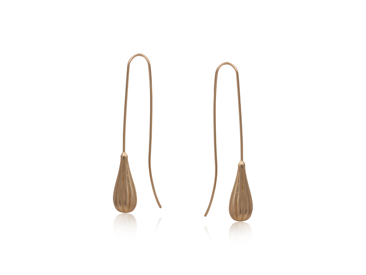 Picture of GOLD PERSEPHONE MATTE DROP EARRINGS