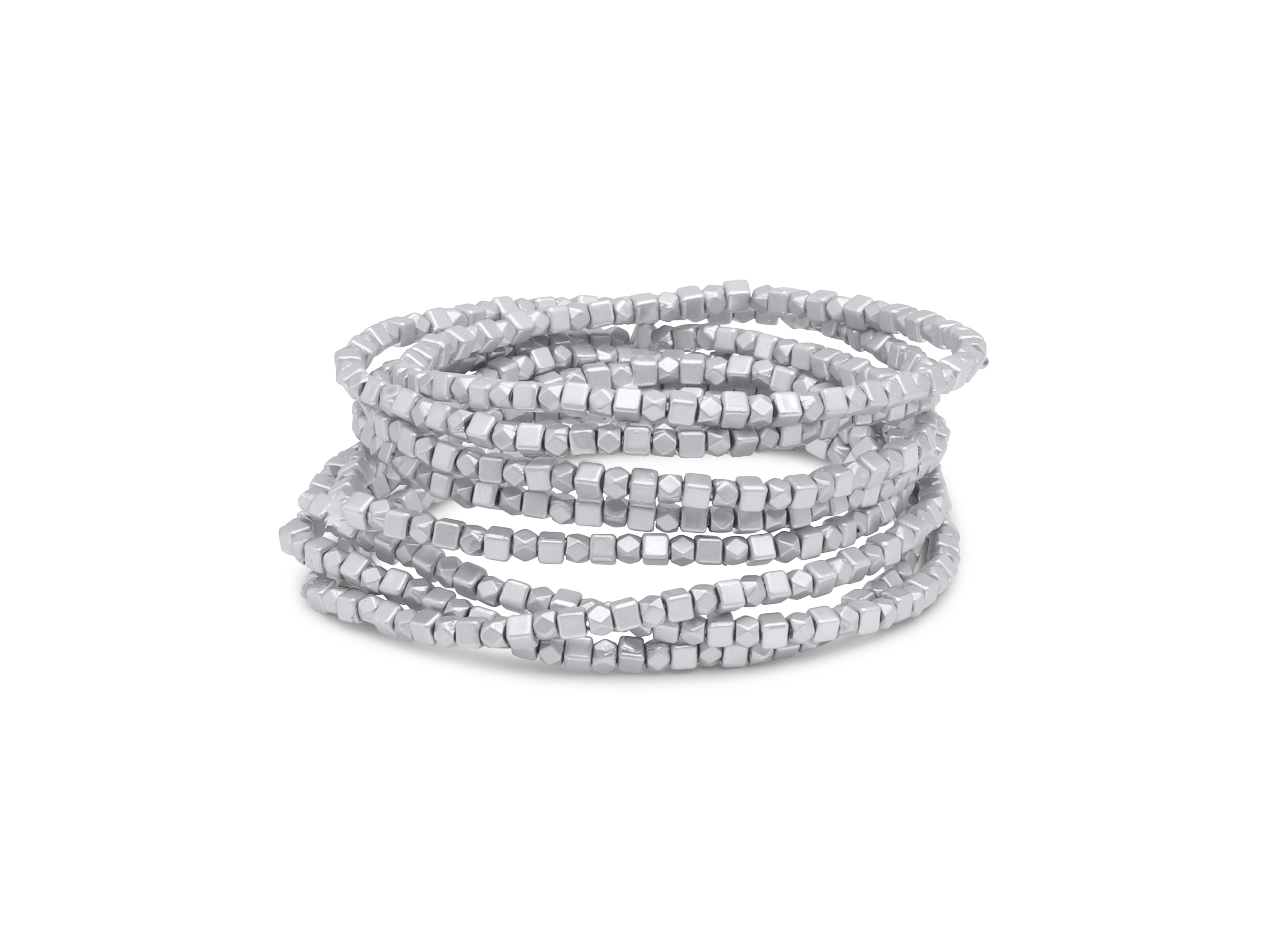 Picture of SILVER CATHERINE MATTE METAL BEADED BRACELET