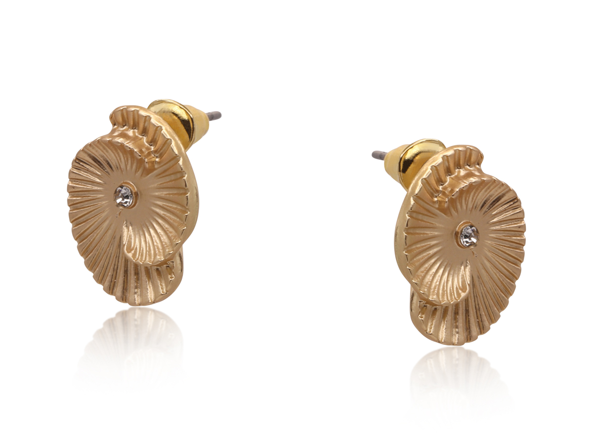 Picture of GOLD  ENDLESS MATTE METAL EARRINGS