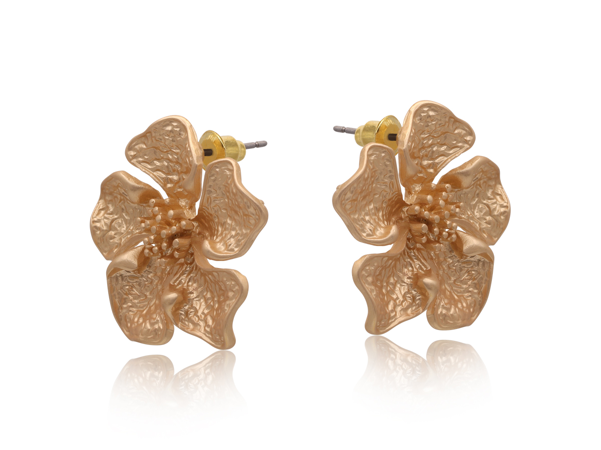 Picture of GOLD  LOLA MATTE METAL EARRINGS