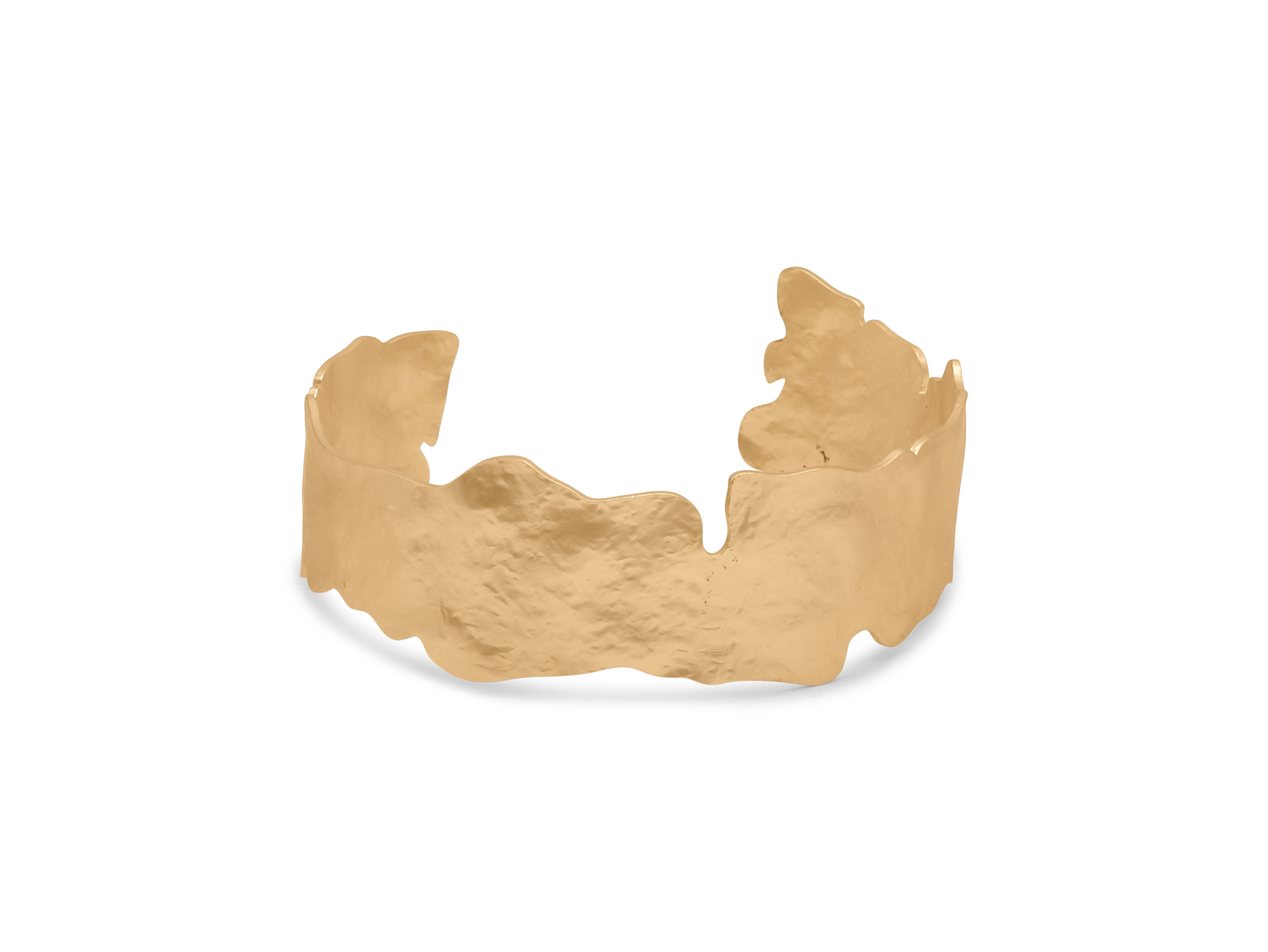 Picture of GOLD CHRISTA ROUGH CUT MATTE METAL CUFF BRACELET