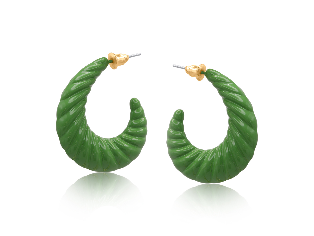 Picture of GREEN OPHELIA ORGANIC SHAPE EARRINGS