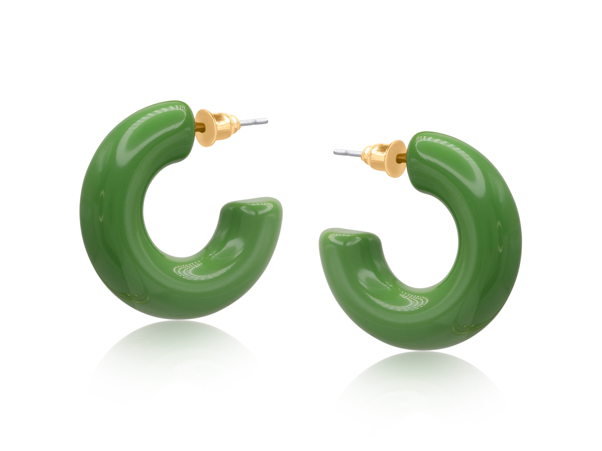 Picture of GREEN OPHELIA HOOP EARRINGS
