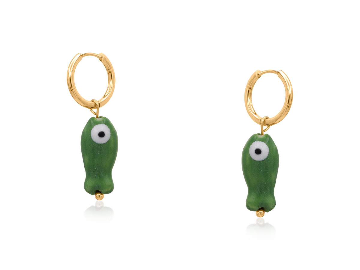 Picture of FISH CERAMIC CHARM PETITE EARRINGS