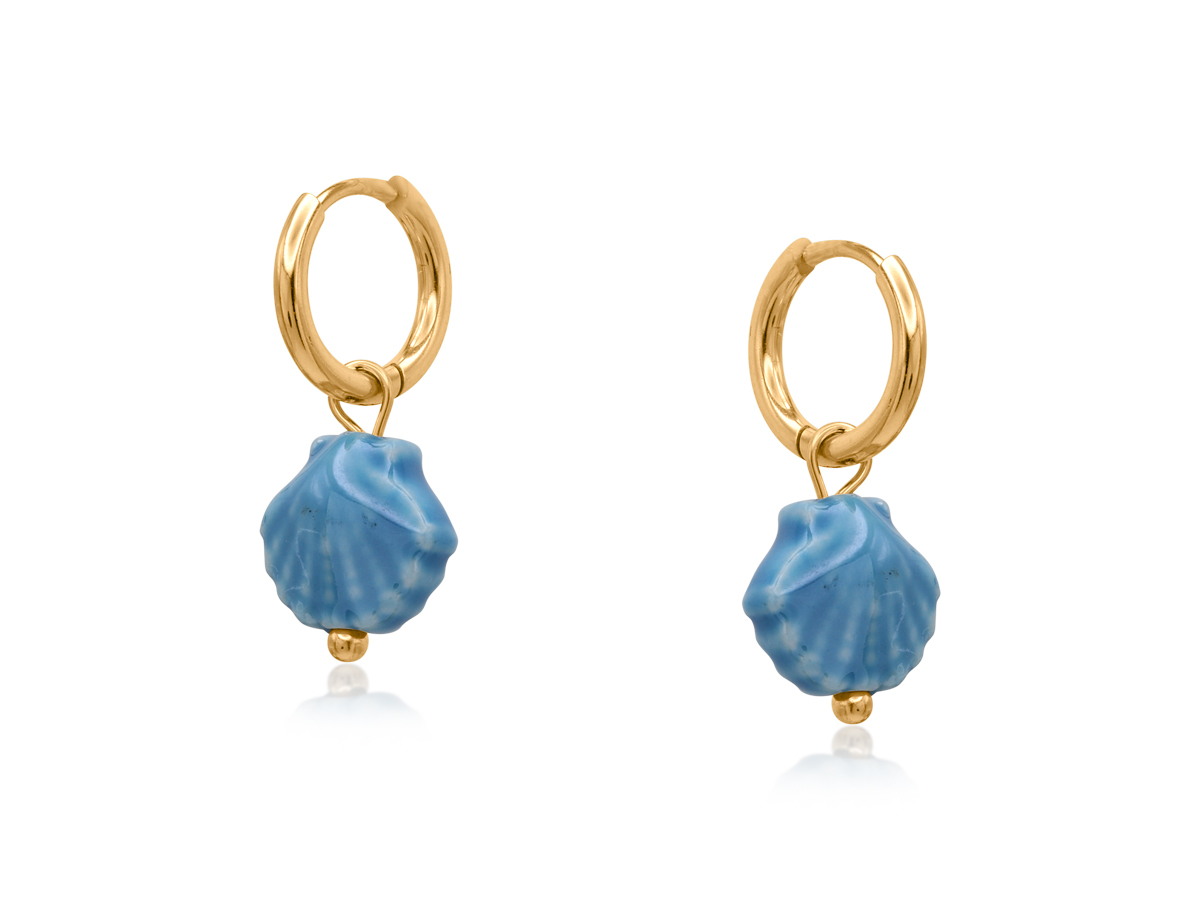 Picture of SHELL CERAMIC PETITE EARRINGS