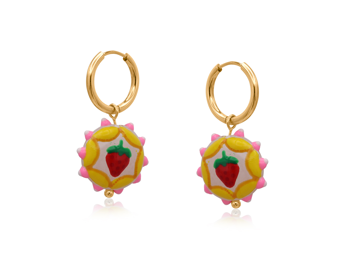 Picture of STRAWBERRY VIVID CHARM PETITE EARRINGS