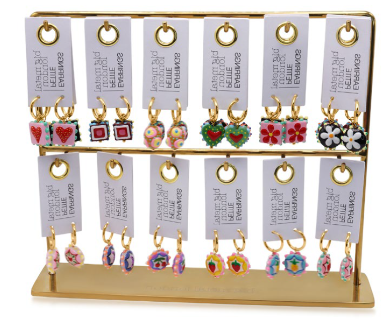 Picture of BUNDLE FRUIT CERAMIC SET OF EARRINGS WITH DISPLAY