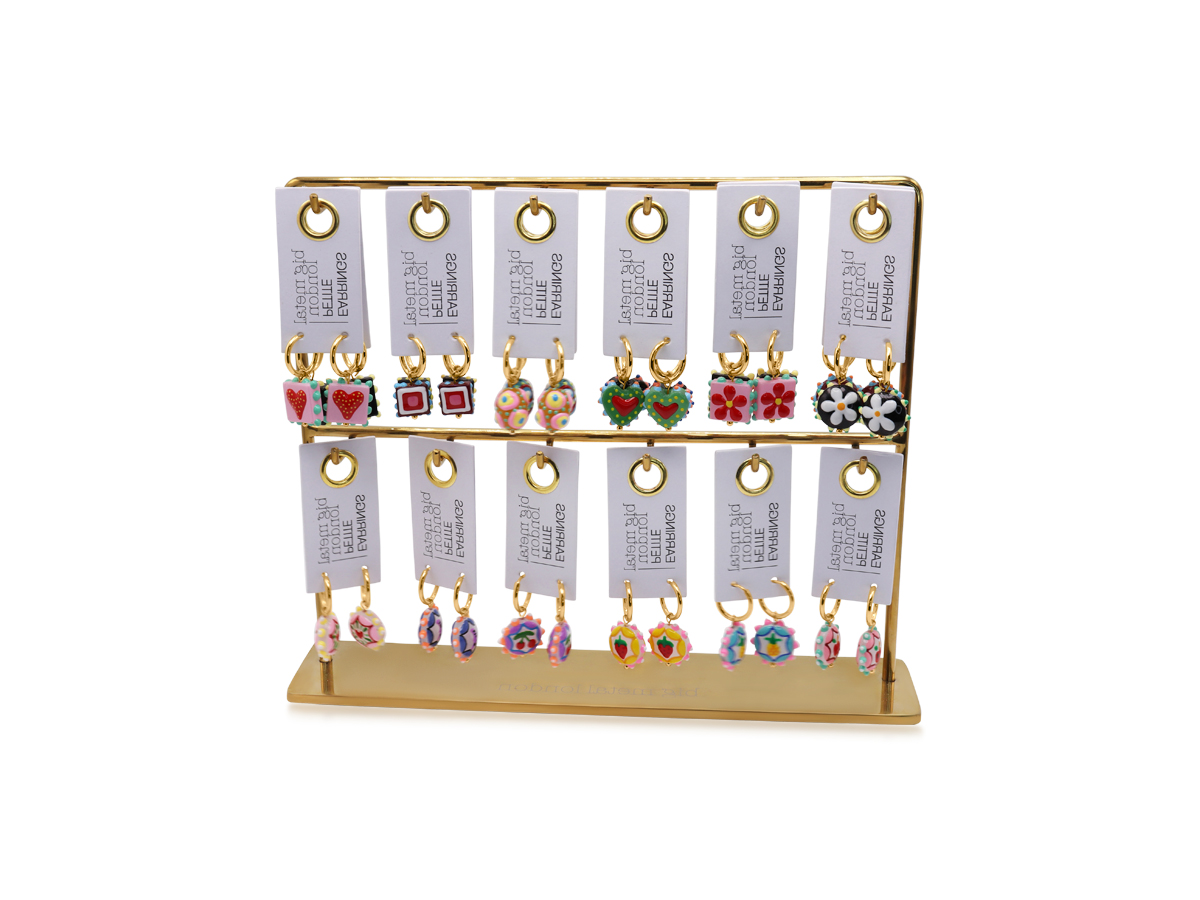 Picture of BUNDLE FRUIT CERAMIC SET OF EARRINGS WITH DISPLAY