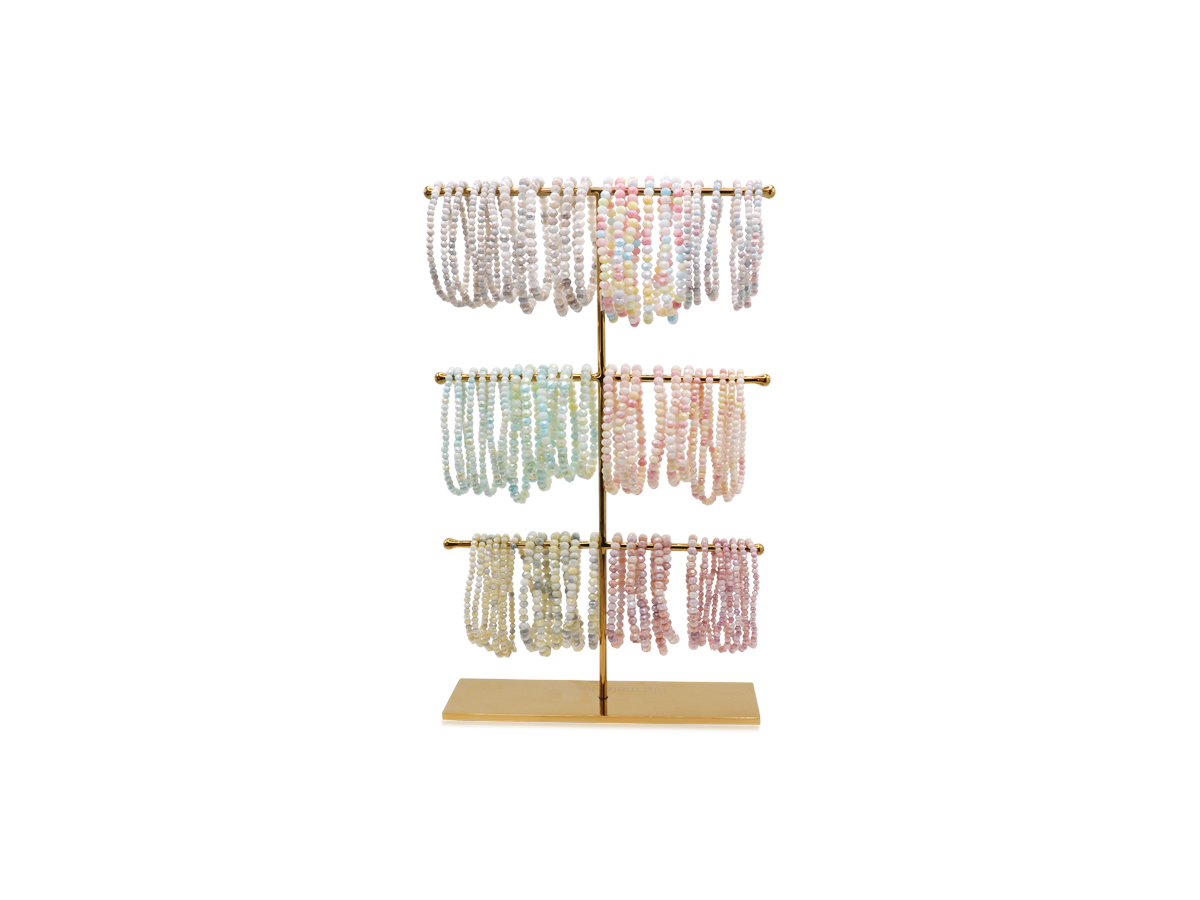 Picture of SIX CANDY COLOURED FACETED BEADS STRING BRACELETS