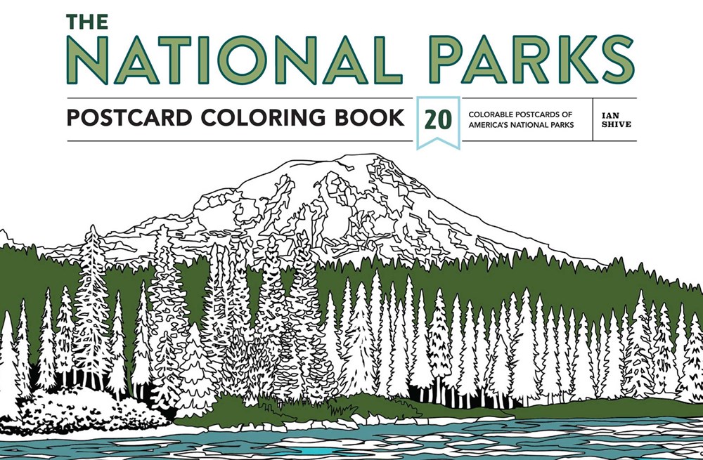 Picture of NATIONAL PARKS POSTCARD COLORING BOOK