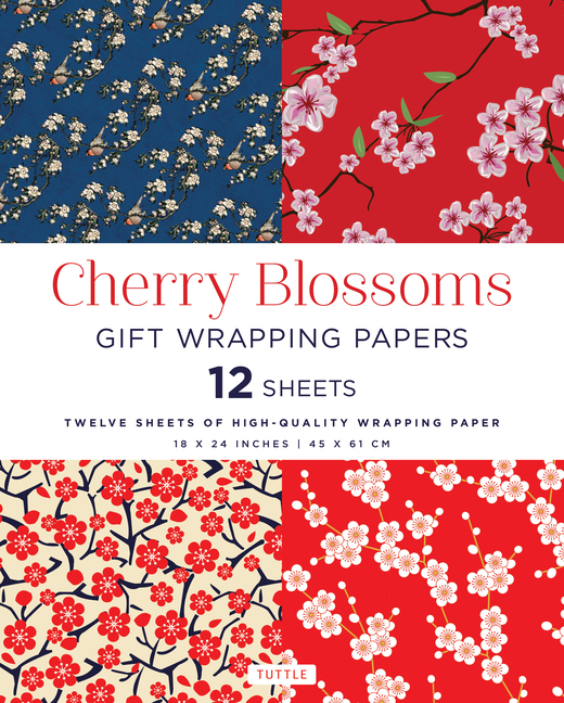 Picture of Cherry Blossoms Gift Wrapping Papers - 12 Sheets
