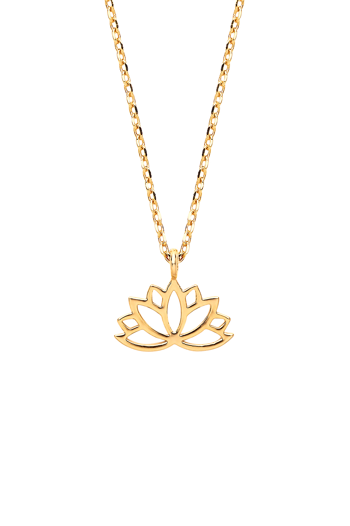 Picture of Lotus Flower Cut Out Necklace - Gold Plated
