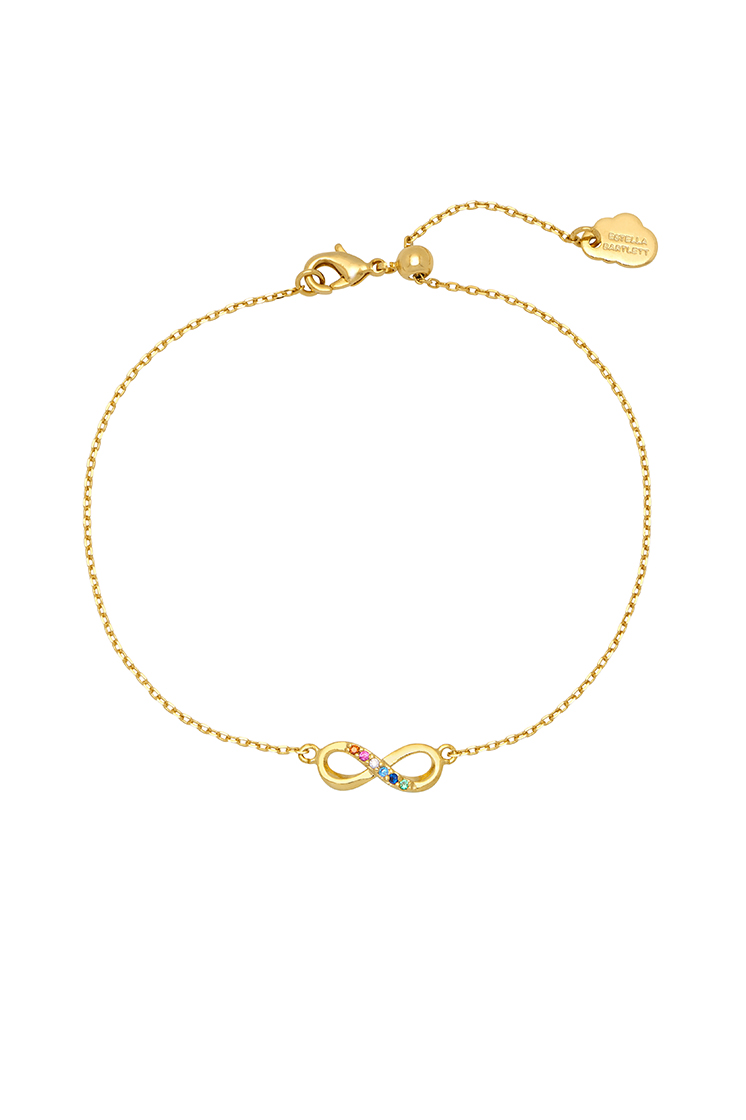Picture of Mix Cz Infinity Bracelet - Gold Plated