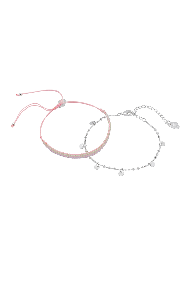 Picture of Silver Woven Duo Bracelets - Silver Plated