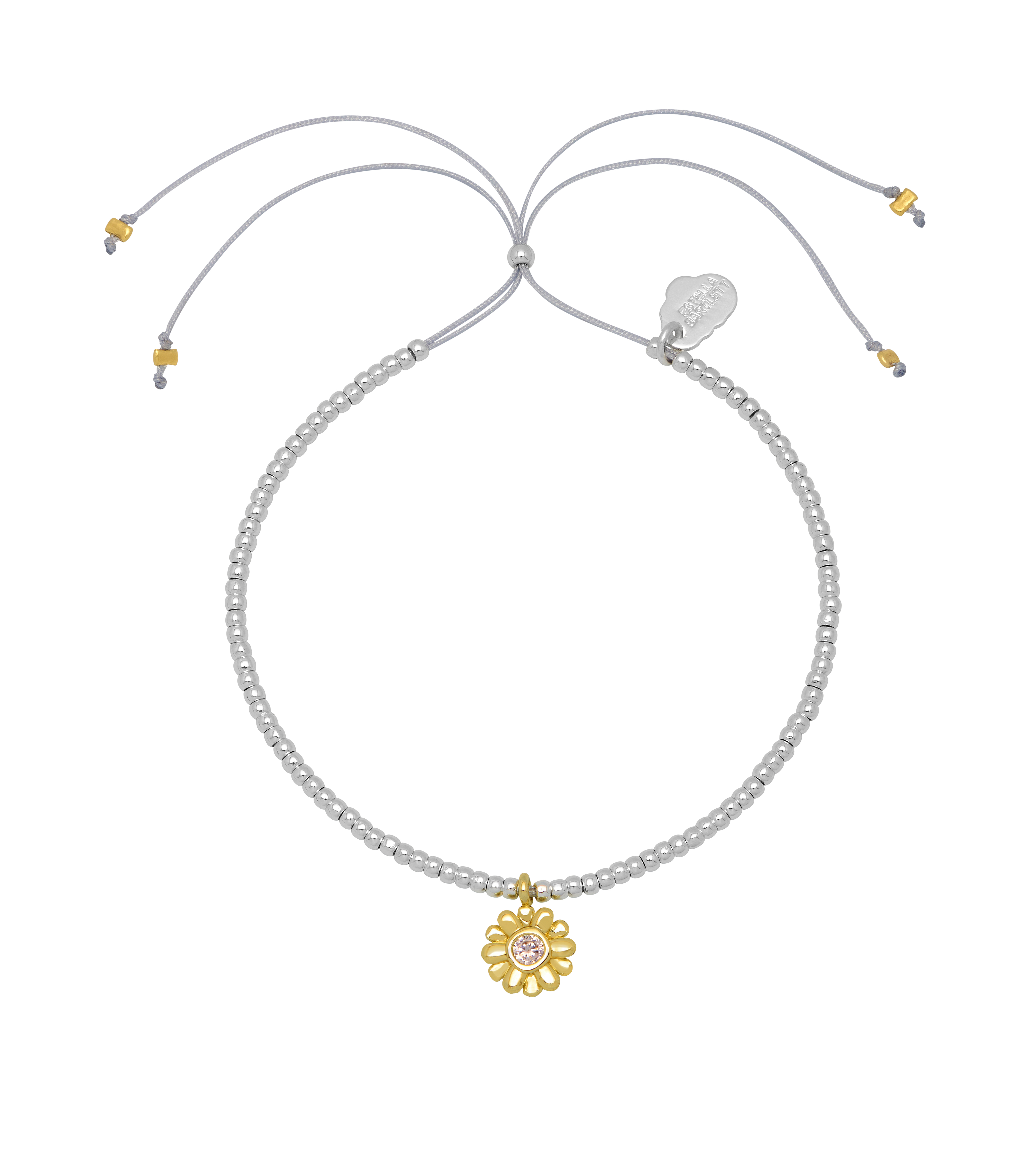 Picture of Cz Flower Louise Bracelet - Silver And Gold Plated