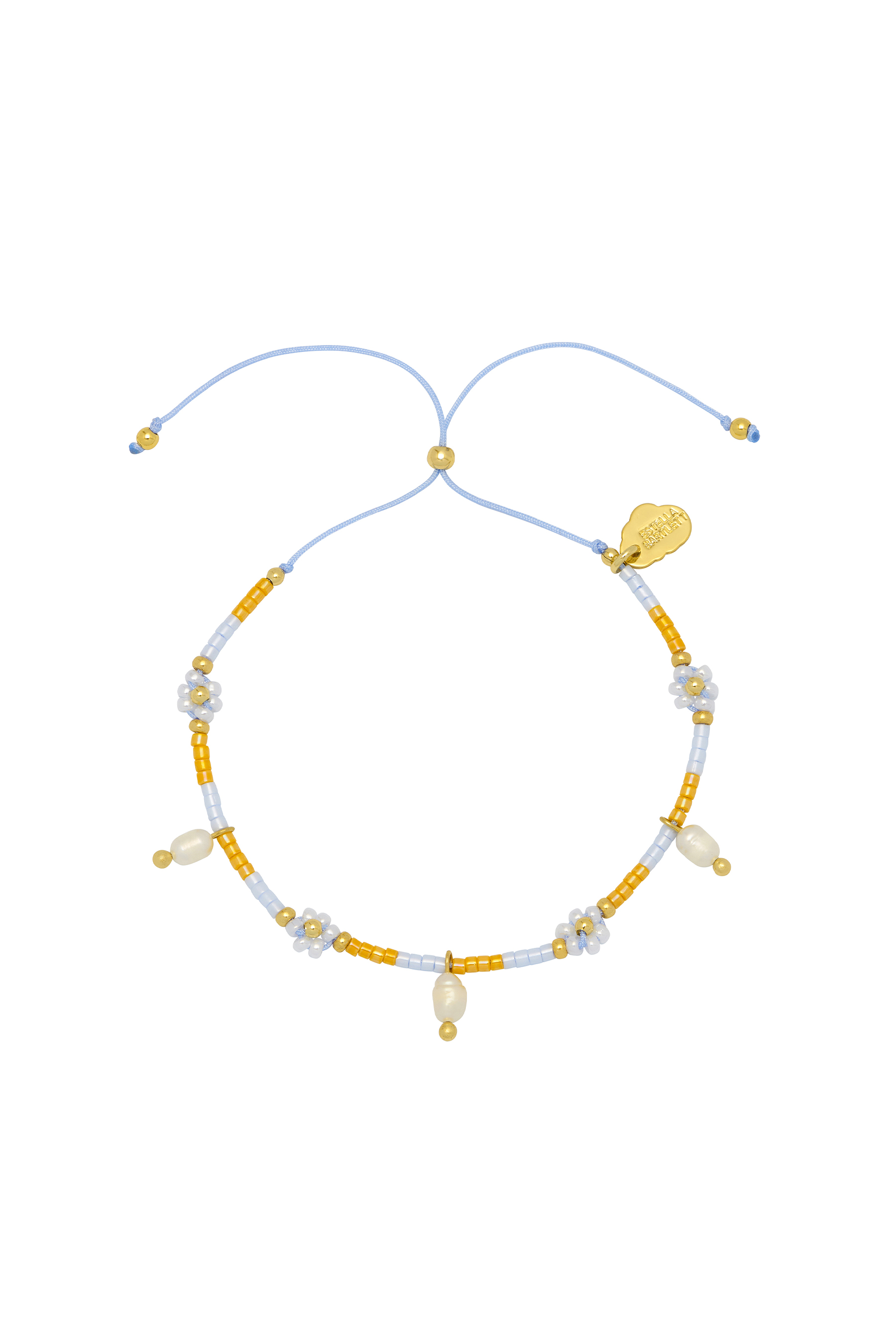 Picture of Lilac and Yellow Pearl Flower Miyuki Bracelet