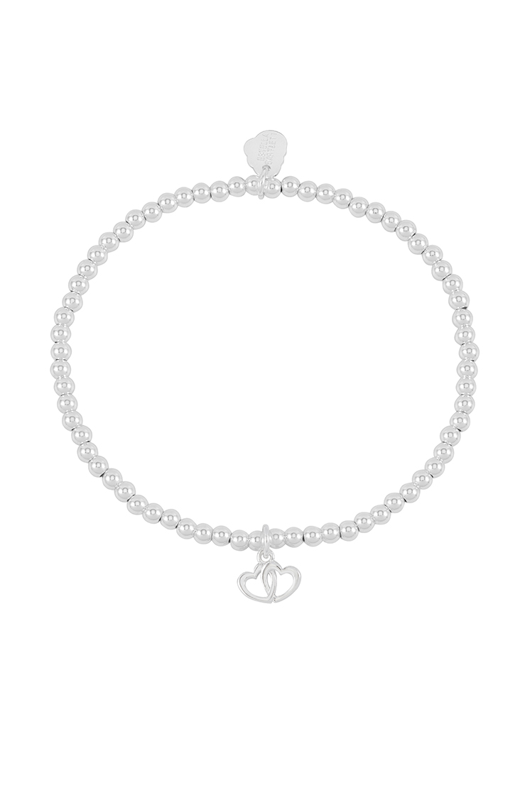 Picture of Double Heart Sienna Bracelet - Silver Plated