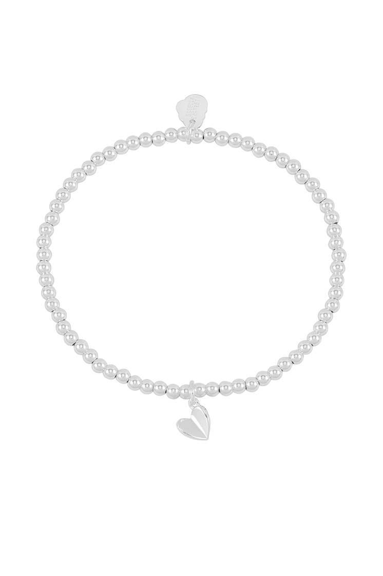 Picture of Folded Heart Sienna Bracelet - Silver Plated