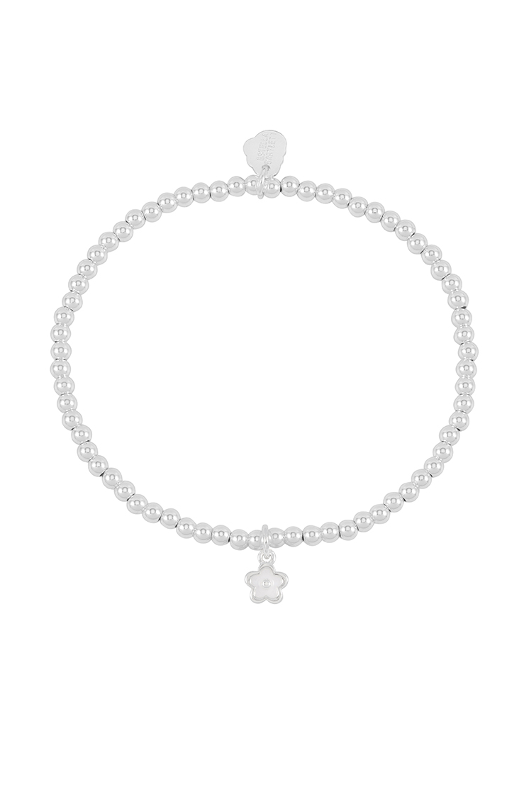 Picture of White Flower Sienna Bracelet - Silver Plated