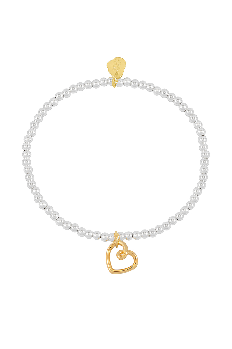 Picture of Double Beaded Heart Connector Bracelet - Wonderful