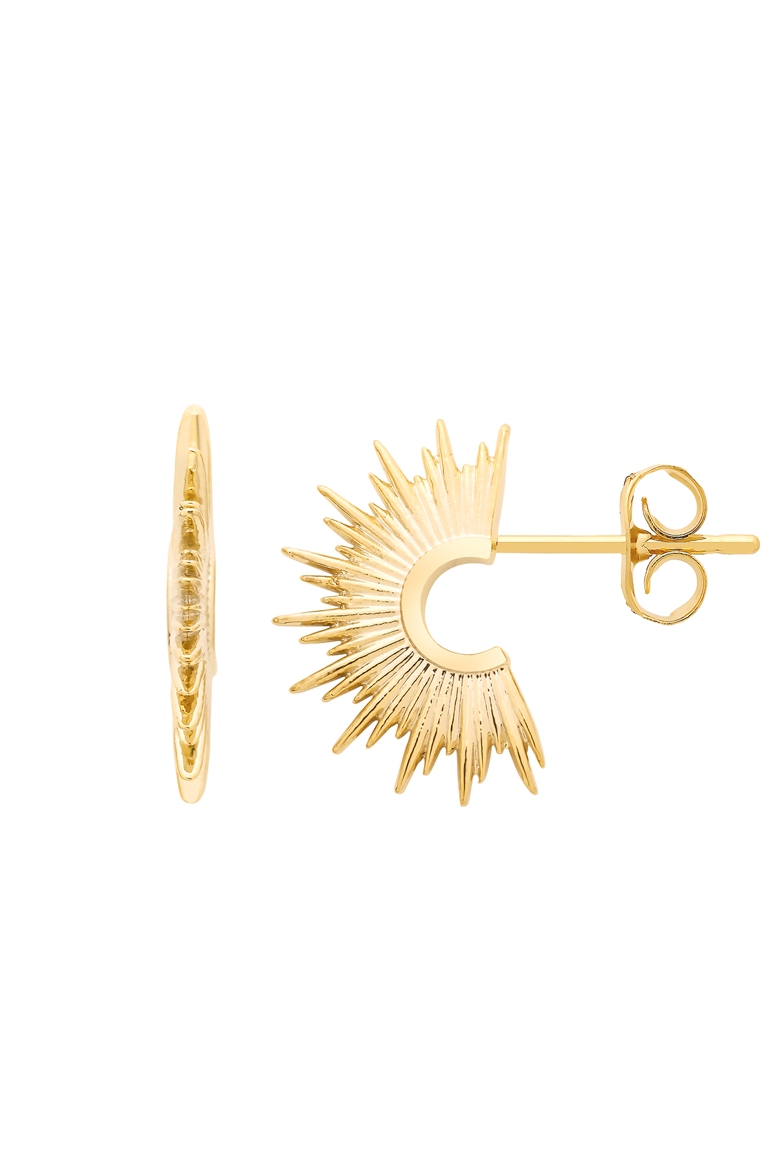 Picture of Sunburst Hoop Earrings - Gold Plated - Np
