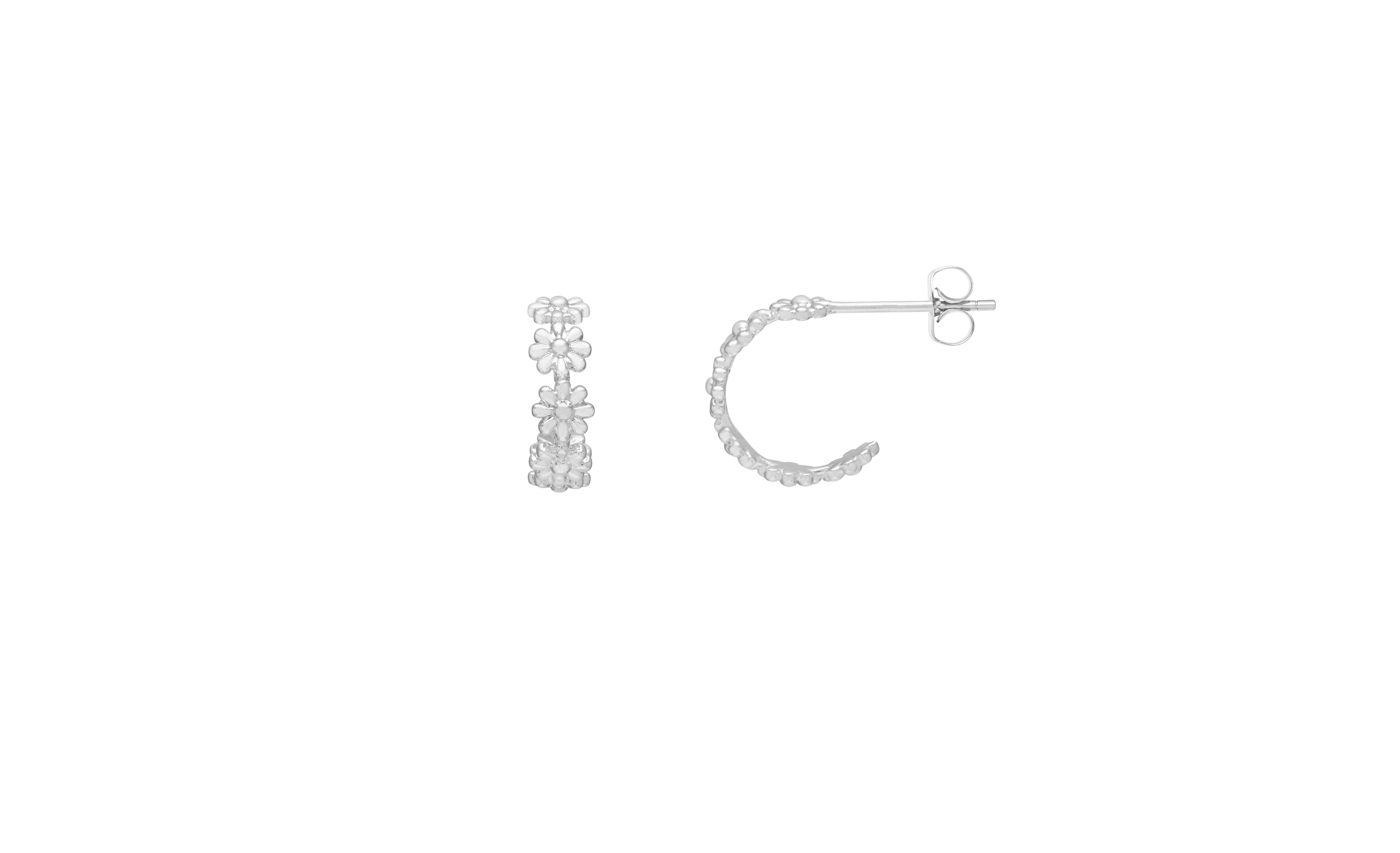 Picture of Wildflower Daisy Chain Hoop Earrings