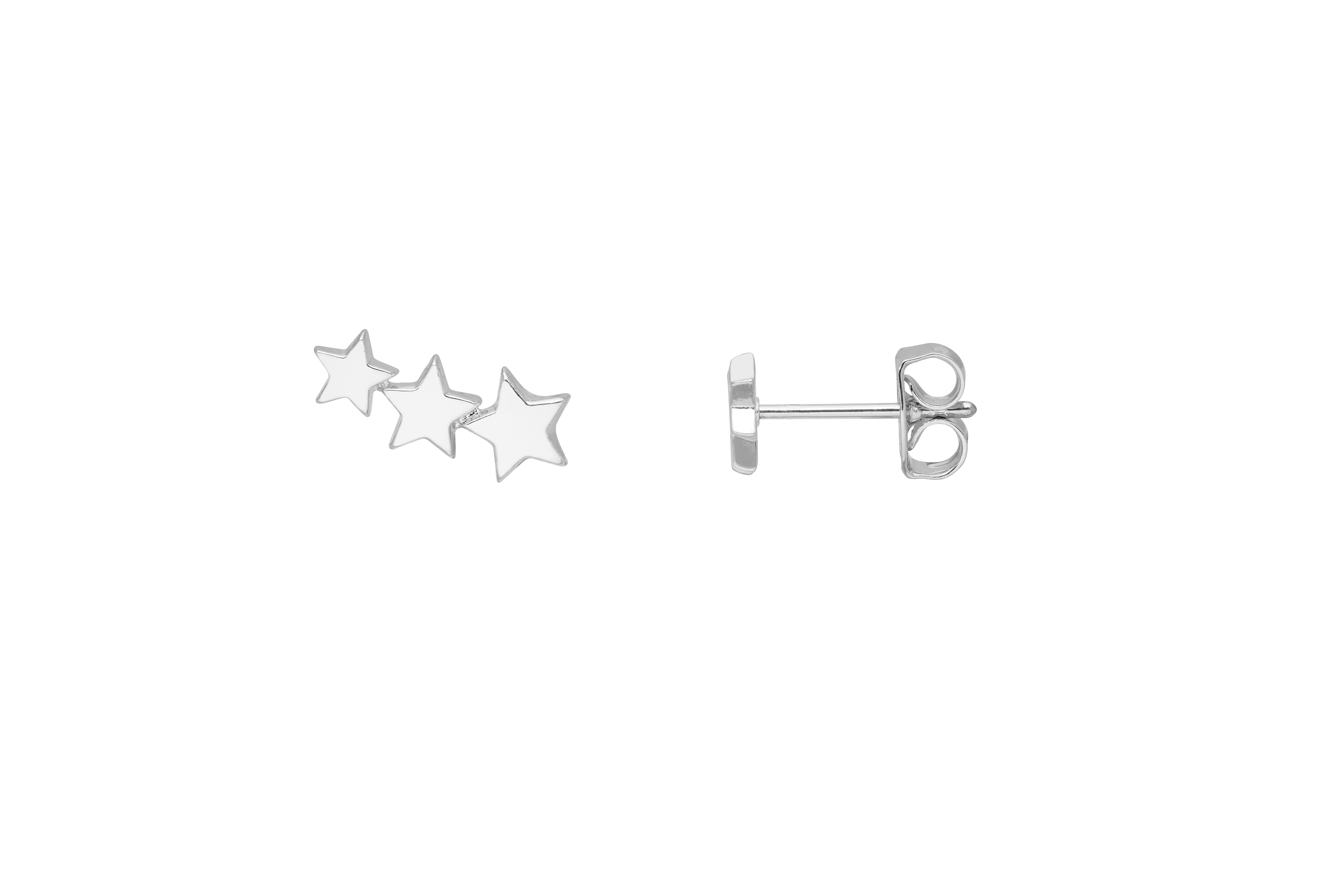 Picture of Trio Star Ear Studs - Silver