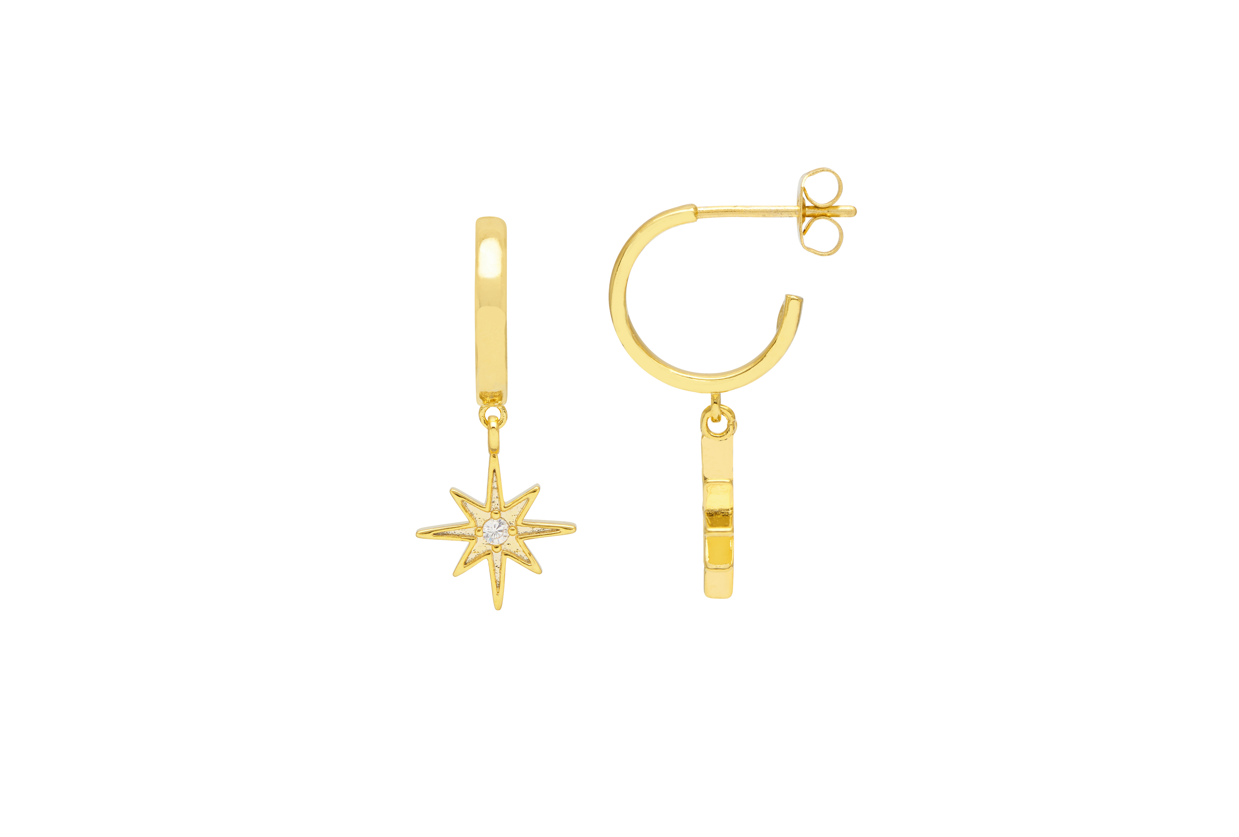 Picture of North Star With Cz Charm Hoop