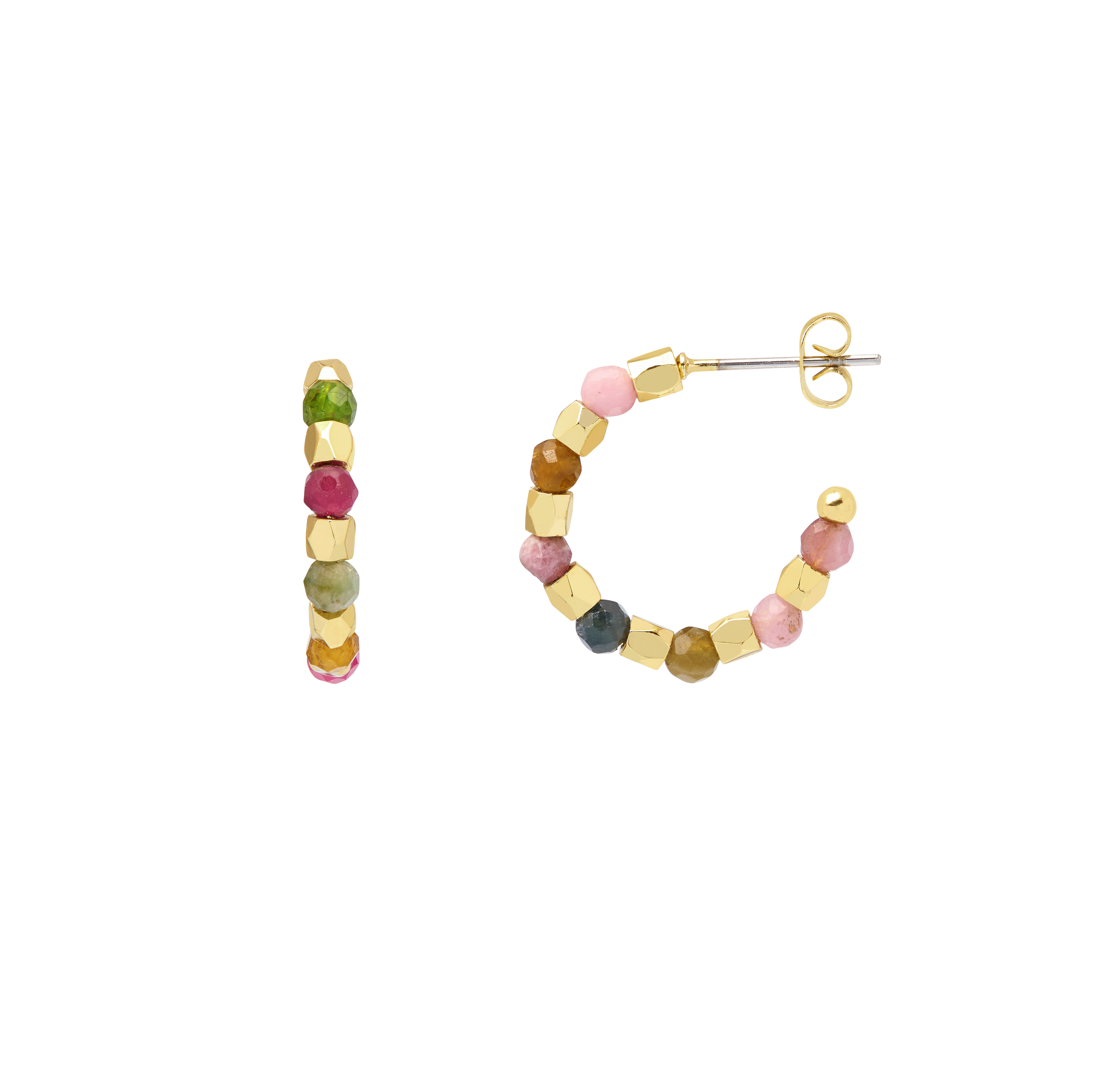 Picture of Coco & Tourmaline Hoop Earrings