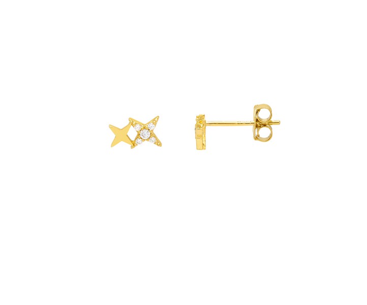 Picture of Duo Star Studs - Gold Plated