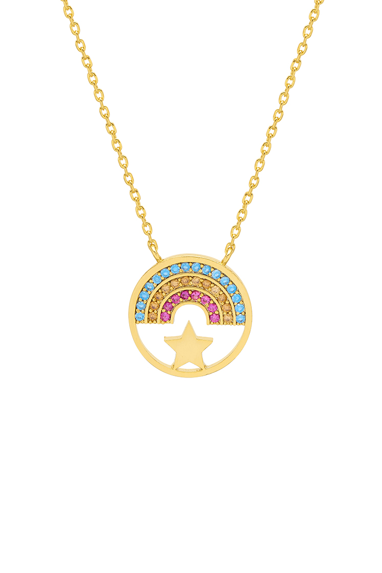 Picture of Rainbow Star Necklace - Gold Plated