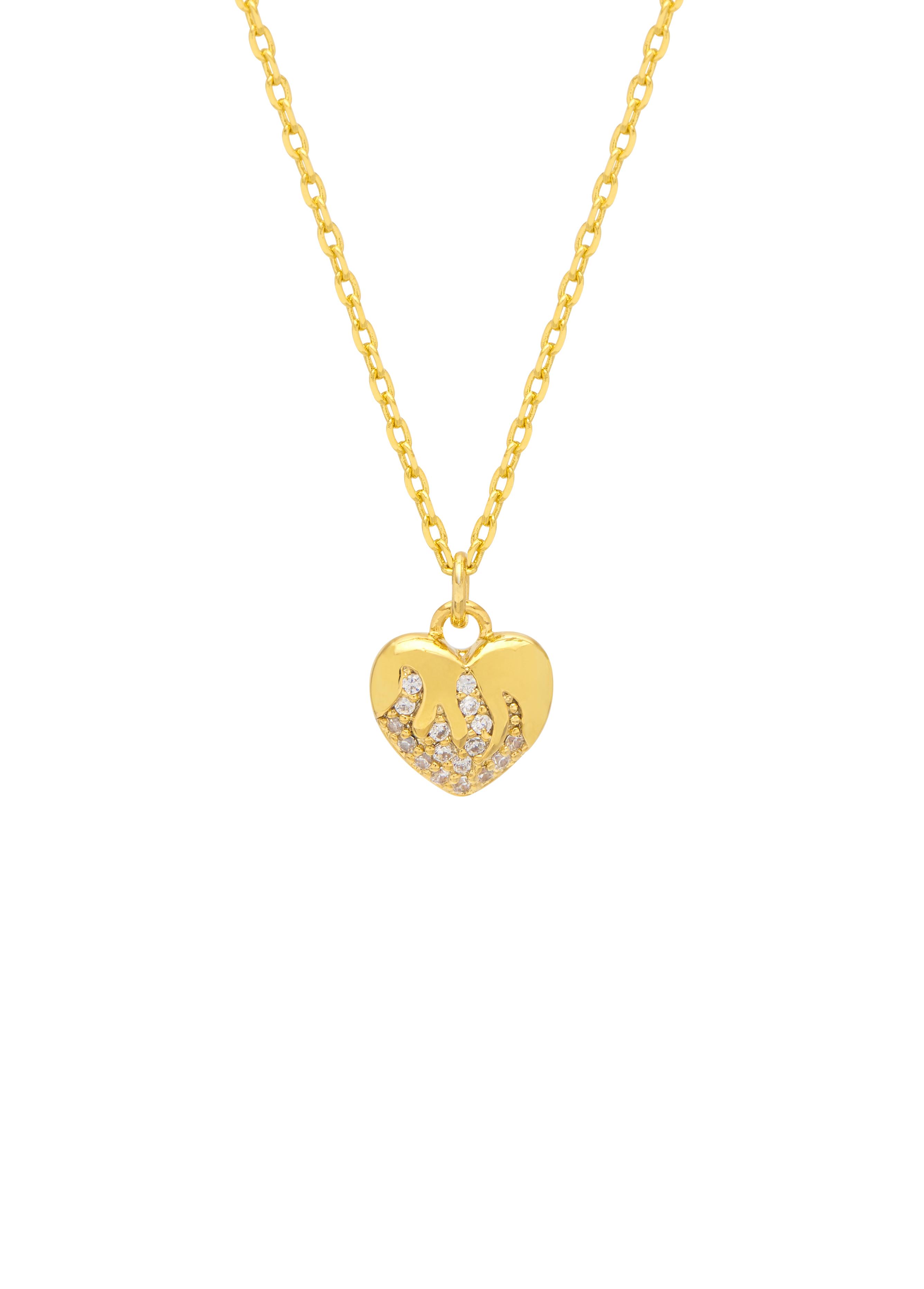 Picture of Flame Heart Necklace - Gold Plated