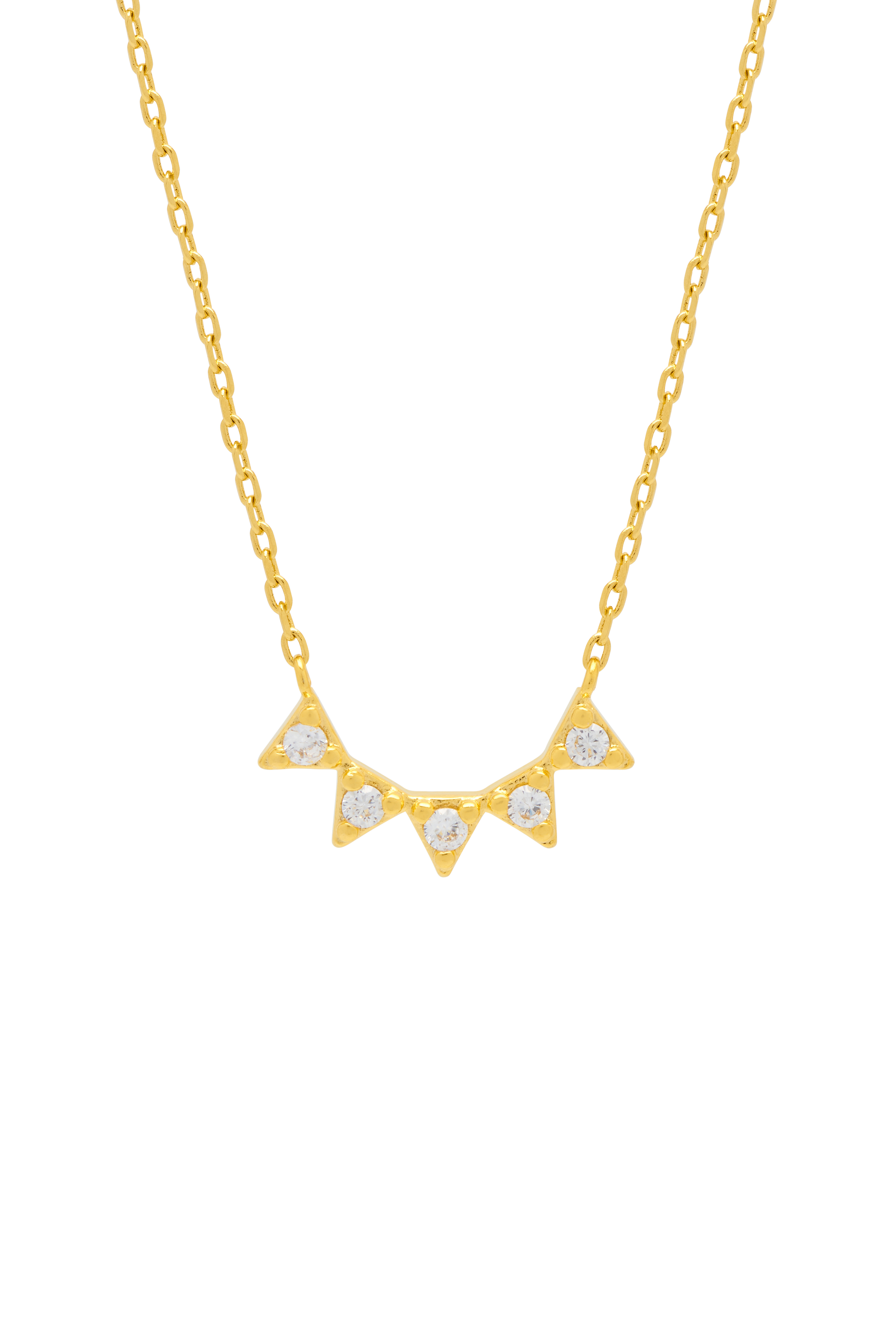 Picture of CZ Bunting Necklace - Gold Plated