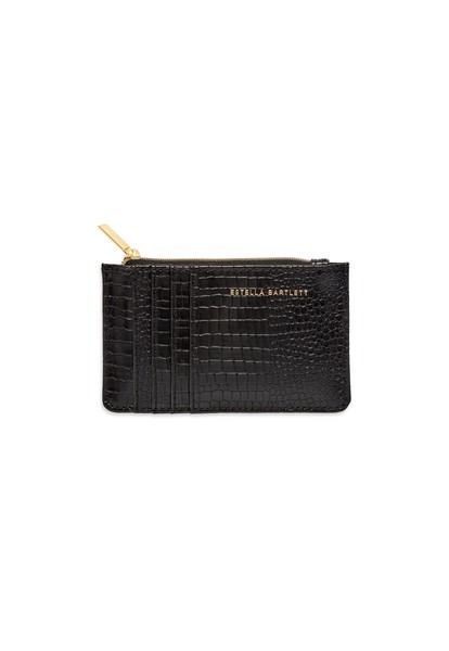 Picture of Card Purse - Black - Croc