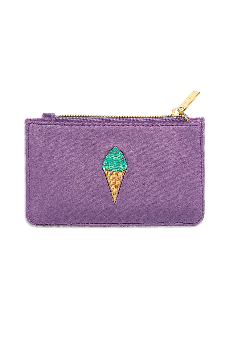 Picture of Card Purse - Ice Cream Purple Velvet