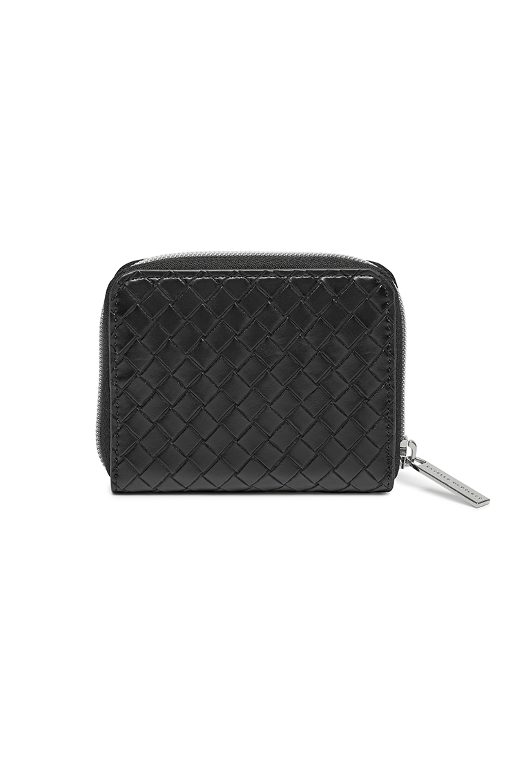 Picture of Woven Black Zip Around Purse