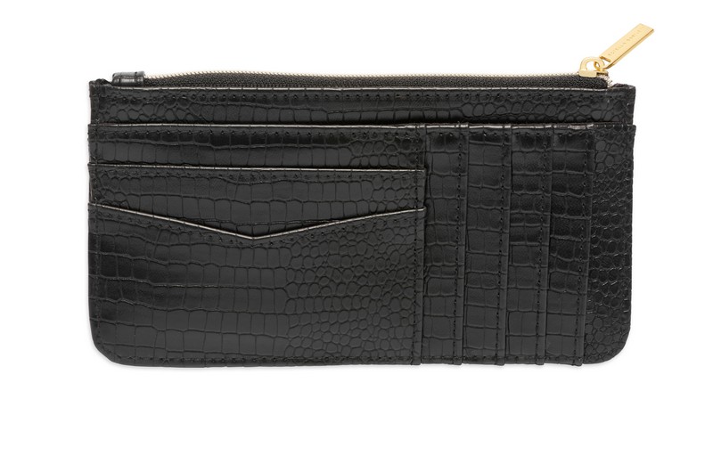 Picture of Long Card Purse - Black Croc