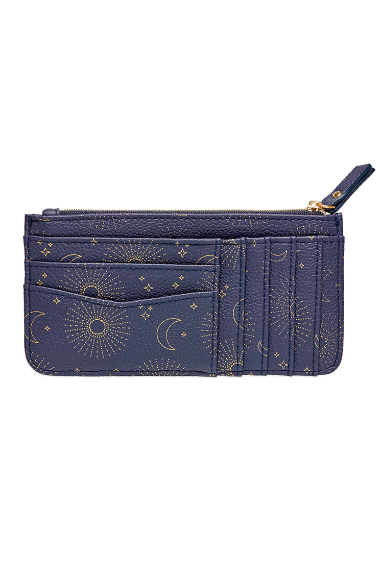 Picture of Long Card Purse - Navy Celestial