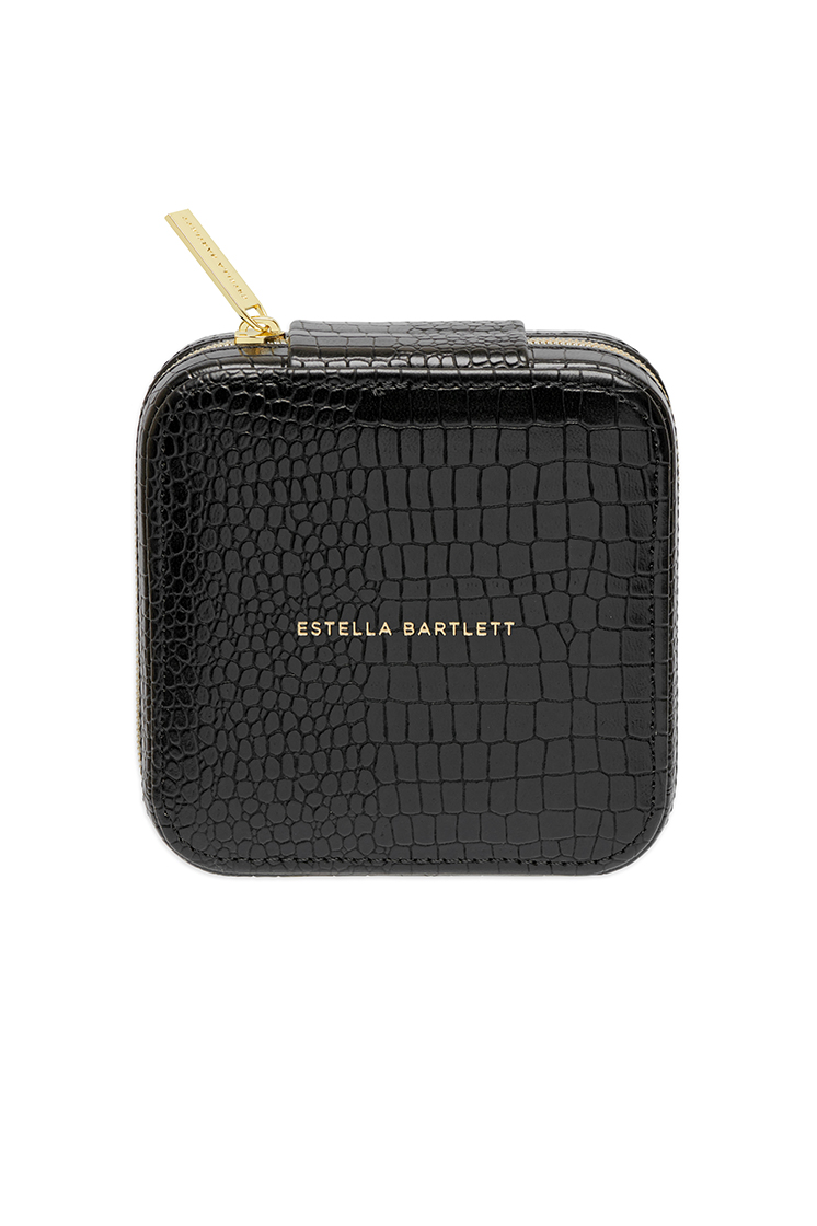 Picture of Square Jewellery Box - Black Croc