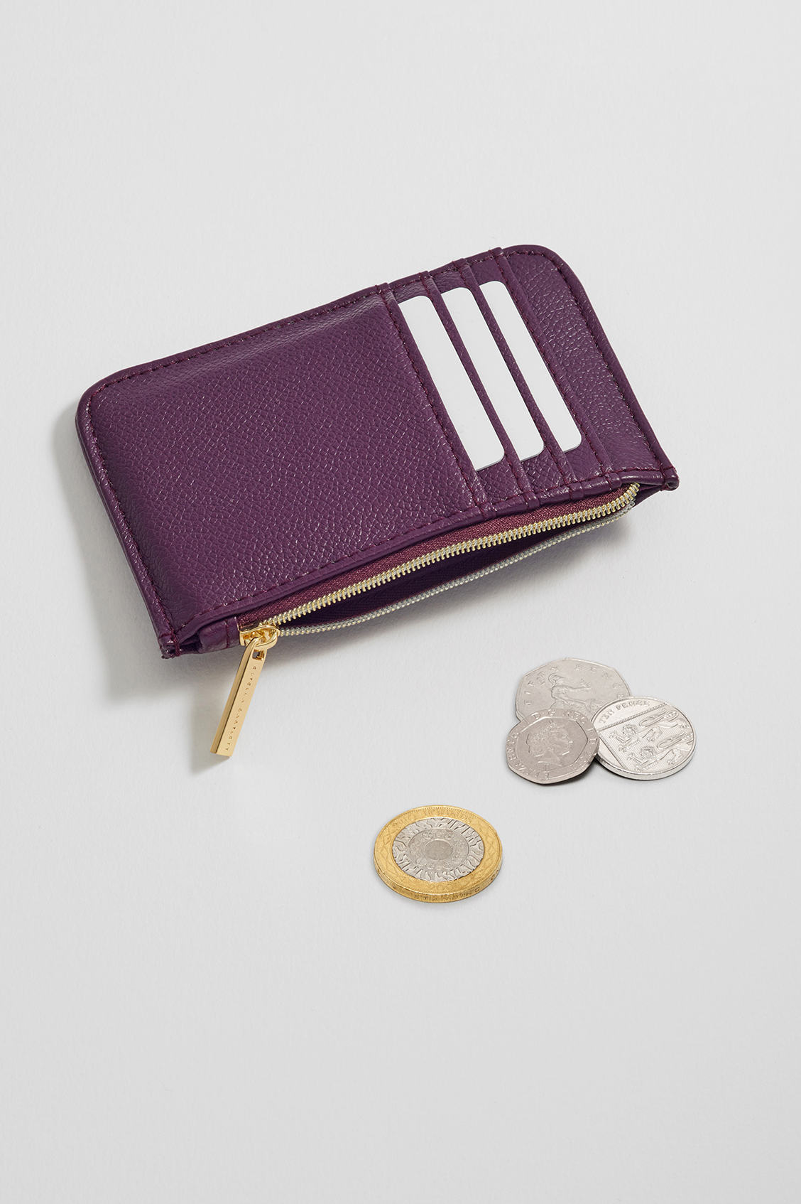 Picture of Puffy Pleated Card Purse - Purple